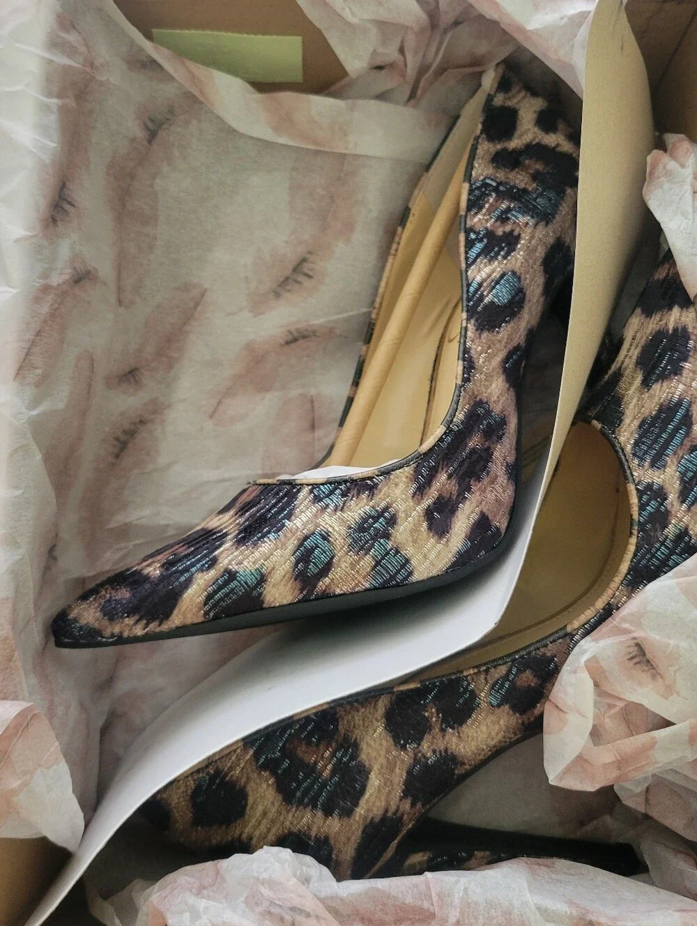 Jessica Simpson Leopard Print Stiletto Heels Womens Size 7M Pumps Safari New - Picture 2 of 9